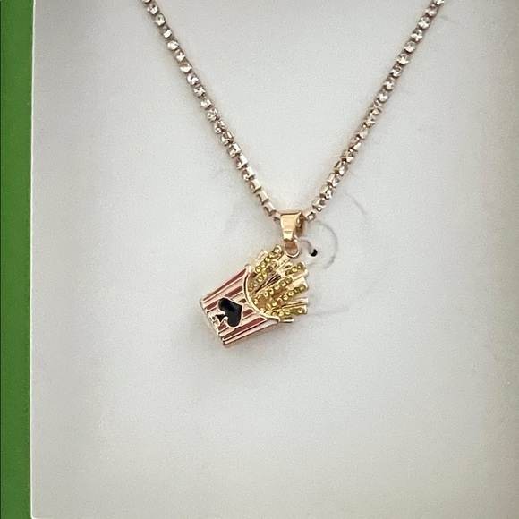 Kate Spade Gold and Silver Necklace with 🍟 French fries Pendant - Picture 3 of 5